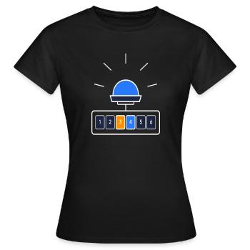 BOS FMS Status 3 Radio Reporting System - Women's T-Shirt - black - Front - AI Model Female 172 dark (172cm)