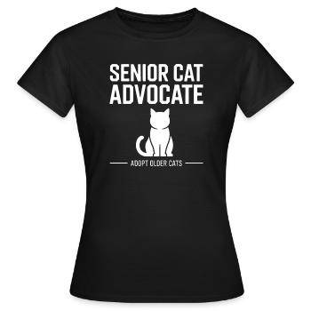 Senior Cat Advocate - Women's T-Shirt - black - Front - AI Model Female 172 dark (172cm)