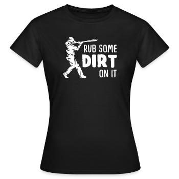 Silhouette de creusage robuste avec texte de terre - T-shirt Femme - noir - Devant - AI Model Female 172 dark (172cm)