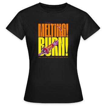 SCHMILZT! Wand des Feuers - Frauen T-Shirt - Schwarz - Vorne - AI Model Female 172 dark (172cm)