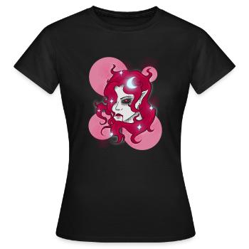 Süße Vampirin - Frauen T-Shirt - Schwarz - Vorne - AI Model Female 172 dark (172cm)