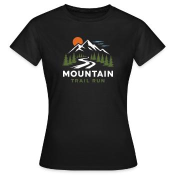 Course de montagne - T-shirt Femme - noir - Devant - AI Model Female 172 dark (172cm)