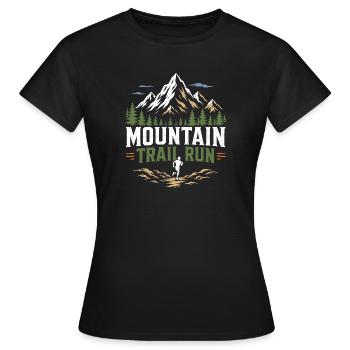 Course de montagne - T-shirt Femme - noir - Devant - AI Model Female 172 dark (172cm)