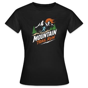 Course de montagne - T-shirt Femme - noir - Devant - AI Model Female 172 dark (172cm)
