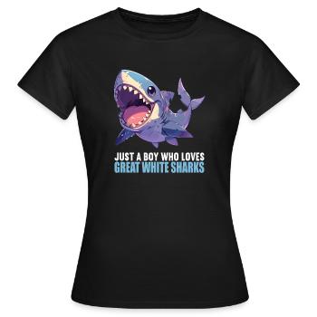 Great White Shark Great White Shark - Women's T-Shirt - black - Front - AI Model Female 172 dark (172cm)