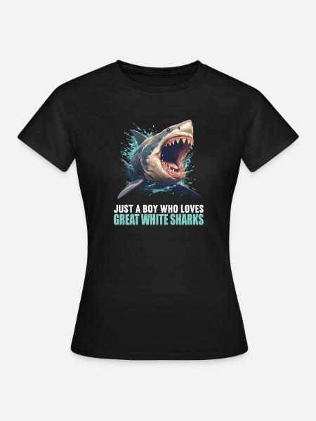 Weißer Haie Weißer Hai - Frauen T-Shirt - Schwarz