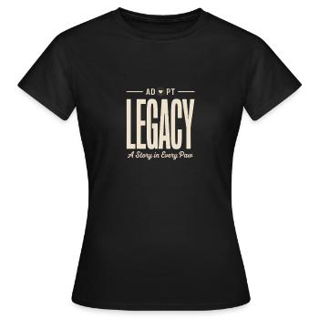 Adoptez l’héritage : un récit page par page - T-shirt Femme - noir - Devant - AI Model Female 172 dark (172cm)