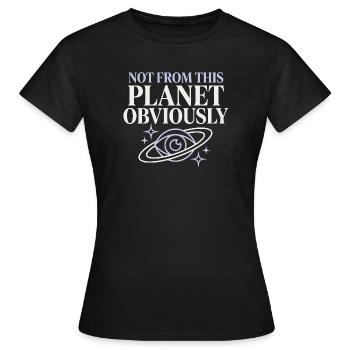 Extra-Céleste Extra-Extraterrestre Glam Pas de celui-ci - T-shirt Femme - noir - Devant - AI Model Female 172 dark (172cm)