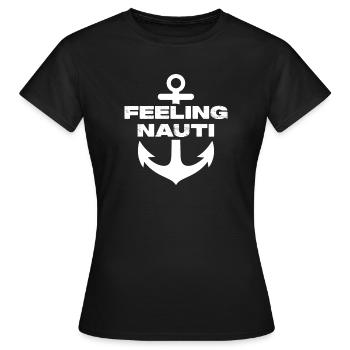 Spüren Nauti - Frauen T-Shirt - Schwarz - Vorne - AI Model Female 172 dark (172cm)