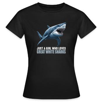 Great White Shark Great White Shark - Women's T-Shirt - black - Front - AI Model Female 172 dark (172cm)