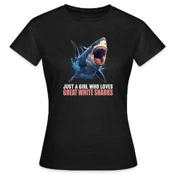Great White Shark Great White Shark - Women's T-Shirt - black - Front - AI Model Female 172 dark (172cm)