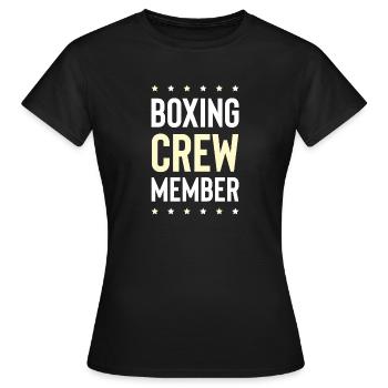 Boxing Crew - Frauen T-Shirt - Schwarz - Vorne - AI Model Female 172 dark (172cm)