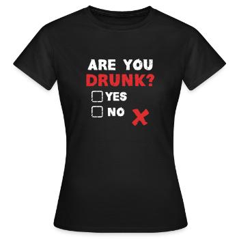  Biertrinker Betrunken Besoffen Partynacht  - Frauen T-Shirt - Schwarz - Vorne - AI Model Female 172 dark (172cm)