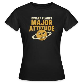 Pluto Gerechtigkeit Für Pluto Vergiss Pluto Nie - Frauen T-Shirt - Schwarz - Vorne - AI Model Female 172 dark (172cm)