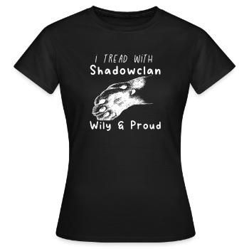 shawdowClan-Stolz Katzen-Liebhaber - Frauen T-Shirt - Schwarz - Vorne - AI Model Female 172 dark (172cm)