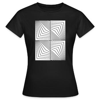 Opart Lines Constellation - Women's T-Shirt - black - Front - AI Model Female 172 dark (172cm)