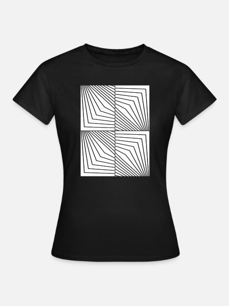 Sternbild Opart-Linien - Frauen T-Shirt - Schwarz