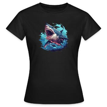 Sharks Shark - Women's T-Shirt - black - Front - AI Model Female 172 dark (172cm)