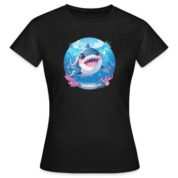 Sharks Shark - Women's T-Shirt - black - Front - AI Model Female 172 dark (172cm)