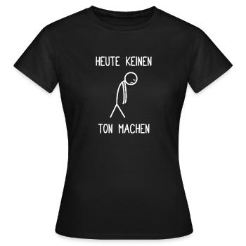 Heute keinen Ton machen Tontechniker Toningenieur - Frauen T-Shirt - Schwarz - Vorne - AI Model Female 172 dark (172cm)