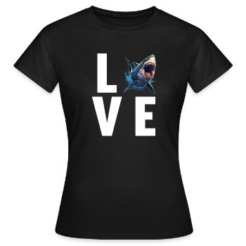 Sharks Shark - Women's T-Shirt - black - Front - AI Model Female 172 dark (172cm)