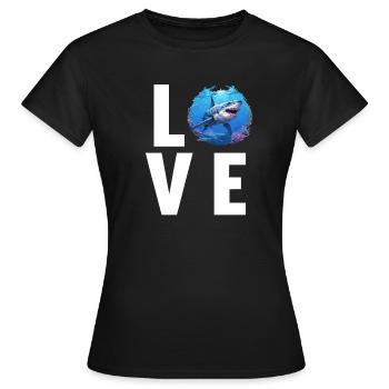 Sharks Shark - Women's T-Shirt - black - Front - AI Model Female 172 dark (172cm)