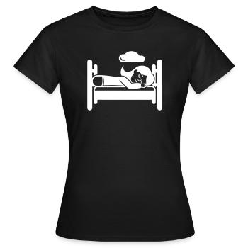 Schlafen Müde - Frauen T-Shirt - Schwarz - Vorne - AI Model Female 172 dark (172cm)