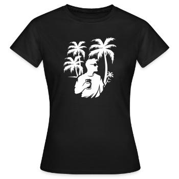 Fête Silhouette Holiday - T-shirt Femme - noir - Devant - AI Model Female 172 dark (172cm)