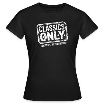 Nur Klassiker Senior Pet Pride - Frauen T-Shirt - Schwarz - Vorne - AI Model Female 172 dark (172cm)