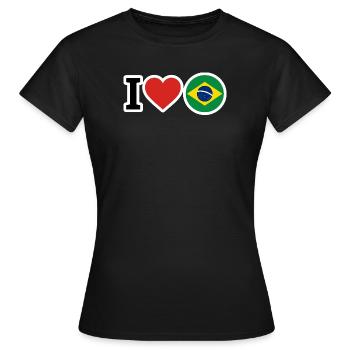 Brazilien - Frauen T-Shirt - Schwarz - Vorne - AI Model Female 172 dark (172cm)