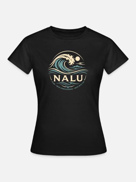 Nalu-Ozeanfluss - Frauen T-Shirt - Schwarz