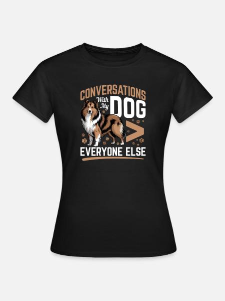 Shetland Sheepdog Sheltie Dog Breed - Frauen T-Shirt - Schwarz
