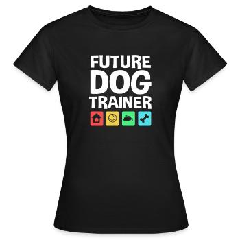 Dog trainer - Women's T-Shirt - black - Front - AI Model Female 172 dark (172cm)