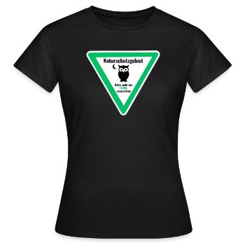 Nachteule Bitte nicht vor 10 Uhr ansprechen - Frauen T-Shirt - Schwarz - Vorne - AI Model Female 172 dark (172cm)