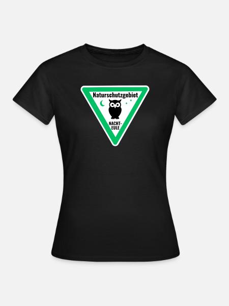 Naturschutzgebiet Nachteule - Frauen T-Shirt - Schwarz
