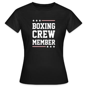 Boxing Crew - Frauen T-Shirt - Schwarz - Vorne - AI Model Female 172 dark (172cm)