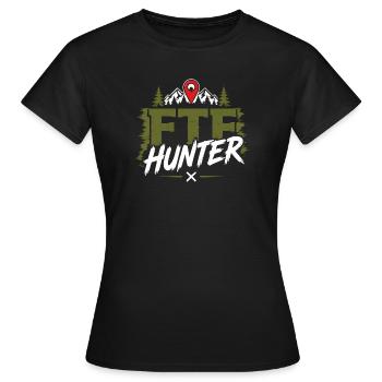 FTE Hunter Outdoors - Frauen T-Shirt - Schwarz - Vorne - AI Model Female 172 dark (172cm)