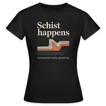 Schiefer geschieht Metamorphe Welle - Frauen T-Shirt - Schwarz - Vorne - AI Model Female 172 dark (172cm)