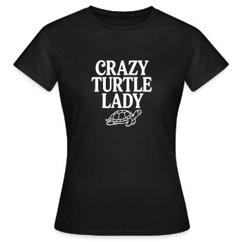 Verrückte Schildkröten-Dame - Frauen T-Shirt - Schwarz - Vorne - AI Model Female 172 dark (172cm)