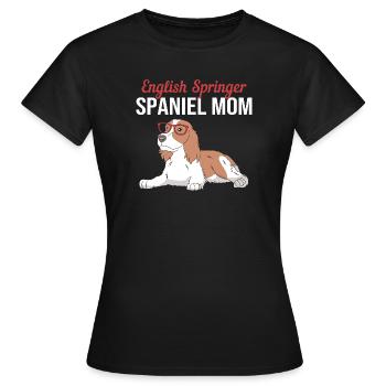 Springer Spaniel Dog - Women's T-Shirt - black - Front - AI Model Female 172 dark (172cm)