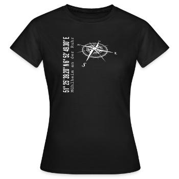Mühlheim an der Ruhr - Frauen T-Shirt - Schwarz - Vorne - AI Model Female 172 dark (172cm)
