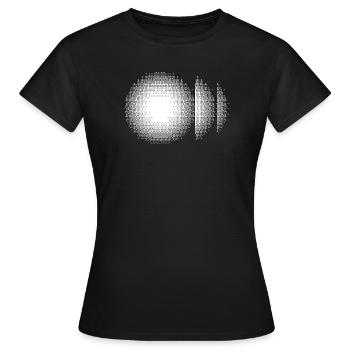 Halbton-Klingel-Sonnenstrahl - Frauen T-Shirt - Schwarz - Vorne - AI Model Female 172 dark (172cm)