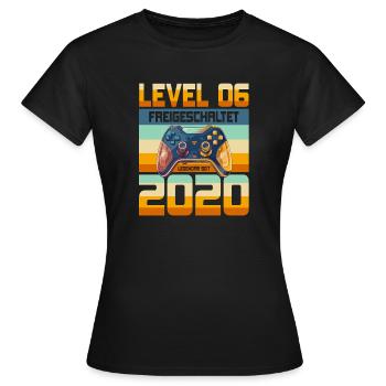 6. Geburtstag Junge Mädchen 2020 Gaming Gamer - Frauen T-Shirt - Schwarz - Vorne - AI Model Female 172 dark (172cm)