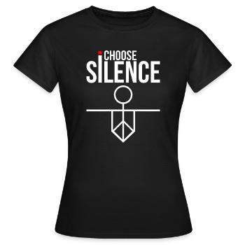Je choisis le silence - T-shirt Femme - noir - Devant - AI Model Female 172 dark (172cm)