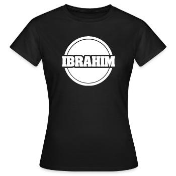 Ibrahim légendaire - T-shirt Femme - noir - Devant - AI Model Female 172 dark (172cm)