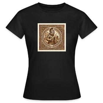 Roman Gladiator Sloth with Colosseum - Women's T-Shirt - black - Front - AI Model Female 172 dark (172cm)