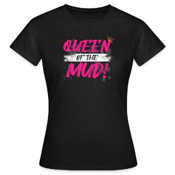 Reine de la boue Schlammlauf Course boueuse - T-shirt Femme - noir - Devant - AI Model Female 172 dark (172cm)