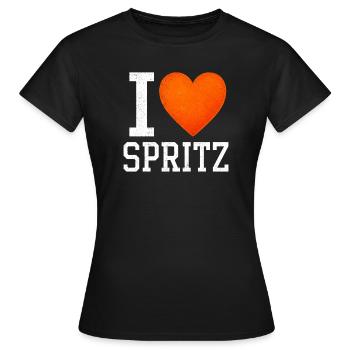 I Love Spritz Party  - Frauen T-Shirt - Schwarz - Vorne - AI Model Female 172 dark (172cm)