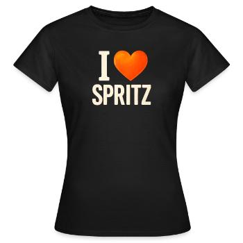 I Love Spritz Party  - Frauen T-Shirt - Schwarz - Vorne - AI Model Female 172 dark (172cm)