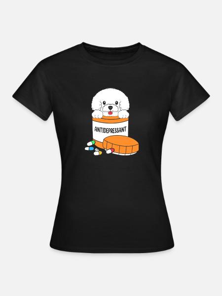Bichon Frise - Frauen T-Shirt - Schwarz